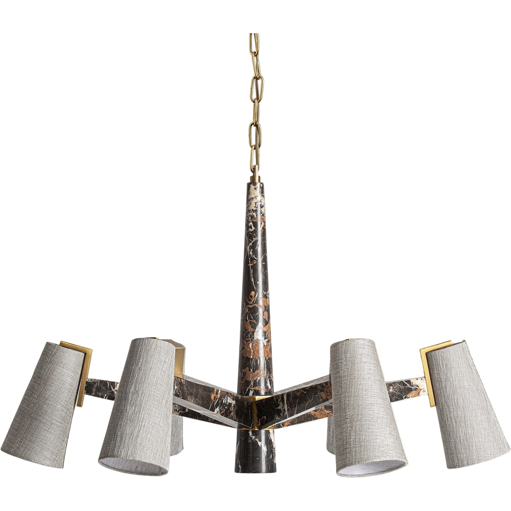 Lampadario Art Déco in ambiente elegante moderno