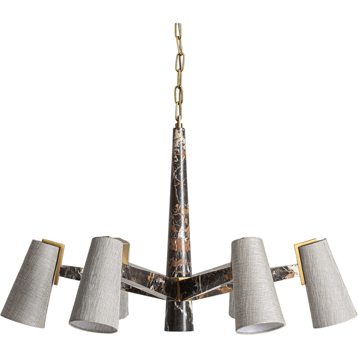 Lampadario Art Déco in ambiente elegante moderno