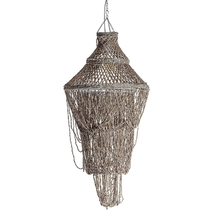 Lampadario decò con conchiglie