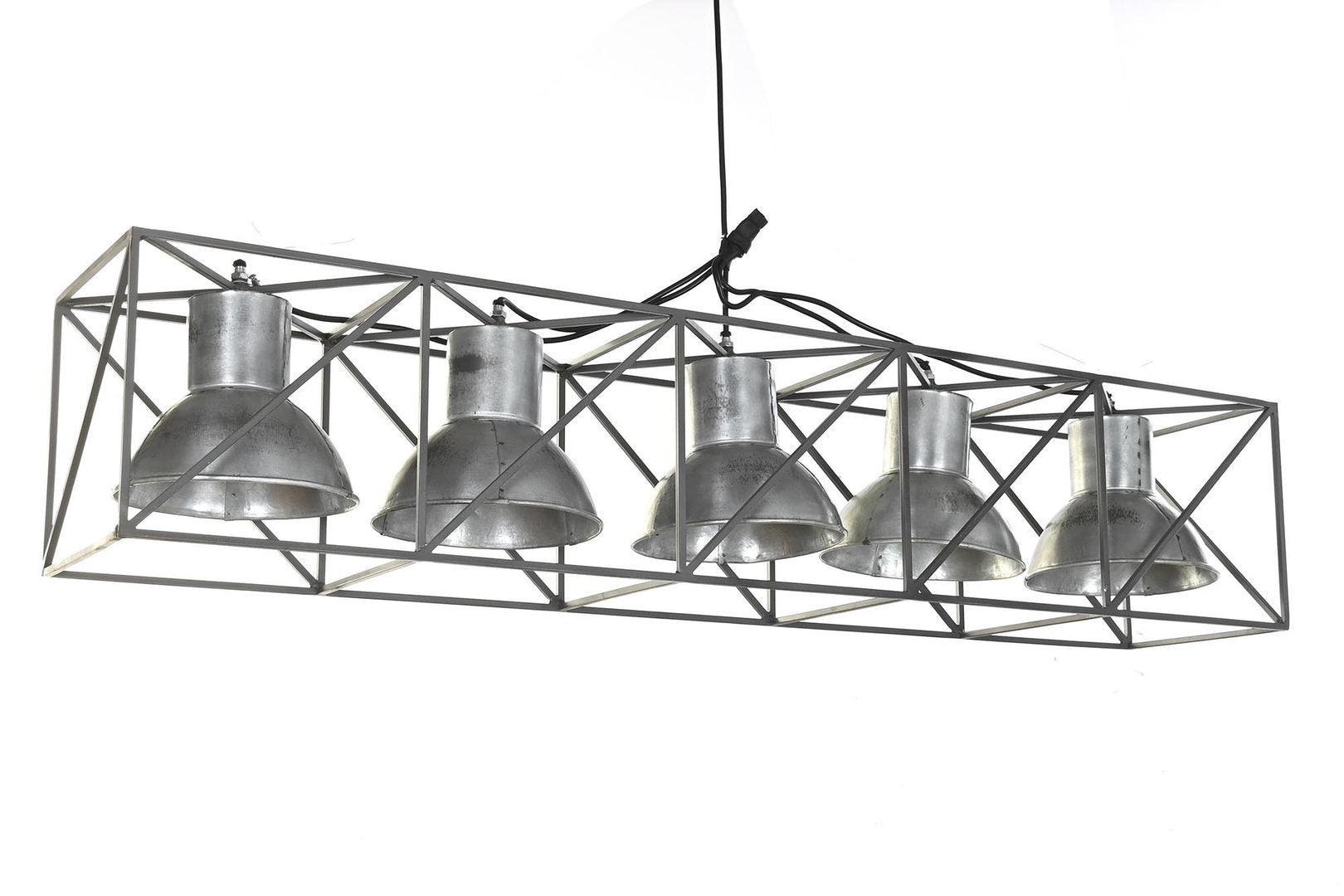 Lampadario industrial rettangolare