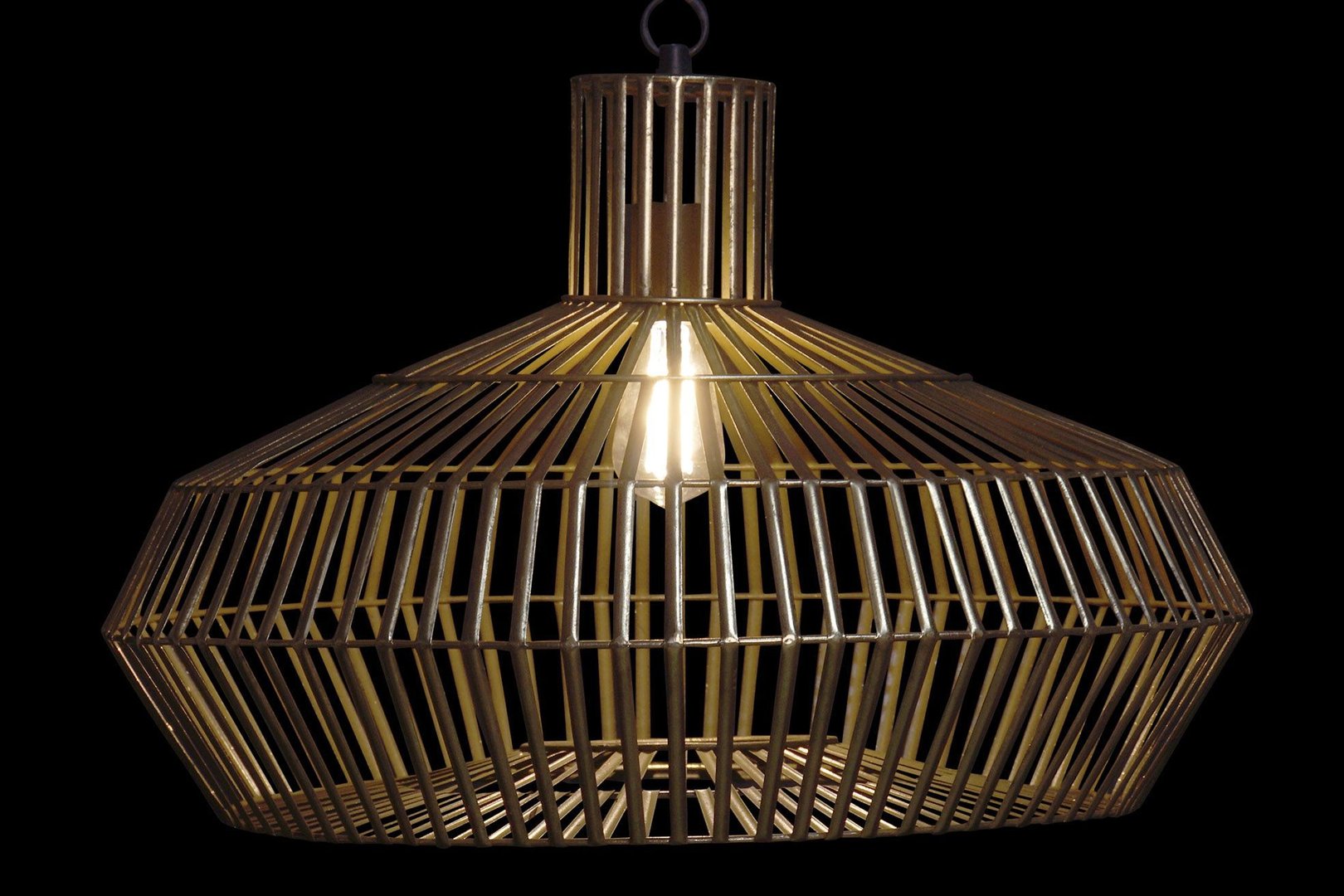 Lampadario art decò dorato