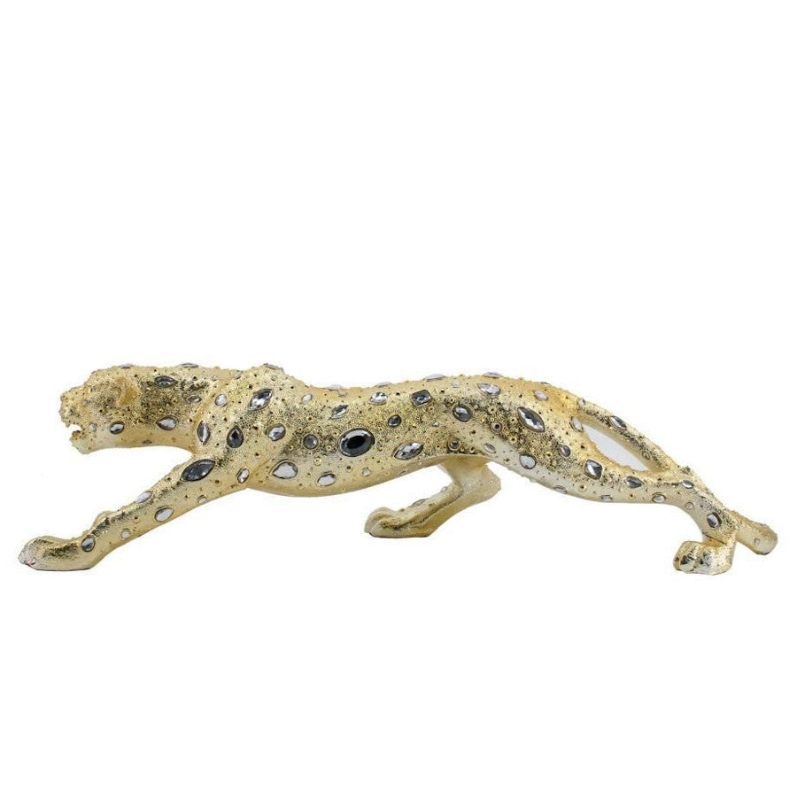 Leopardo dorato statua 83cm