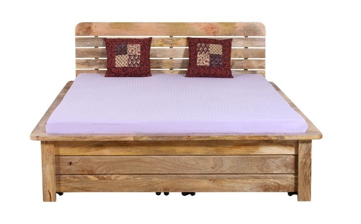 Letto etnico legno naturale
