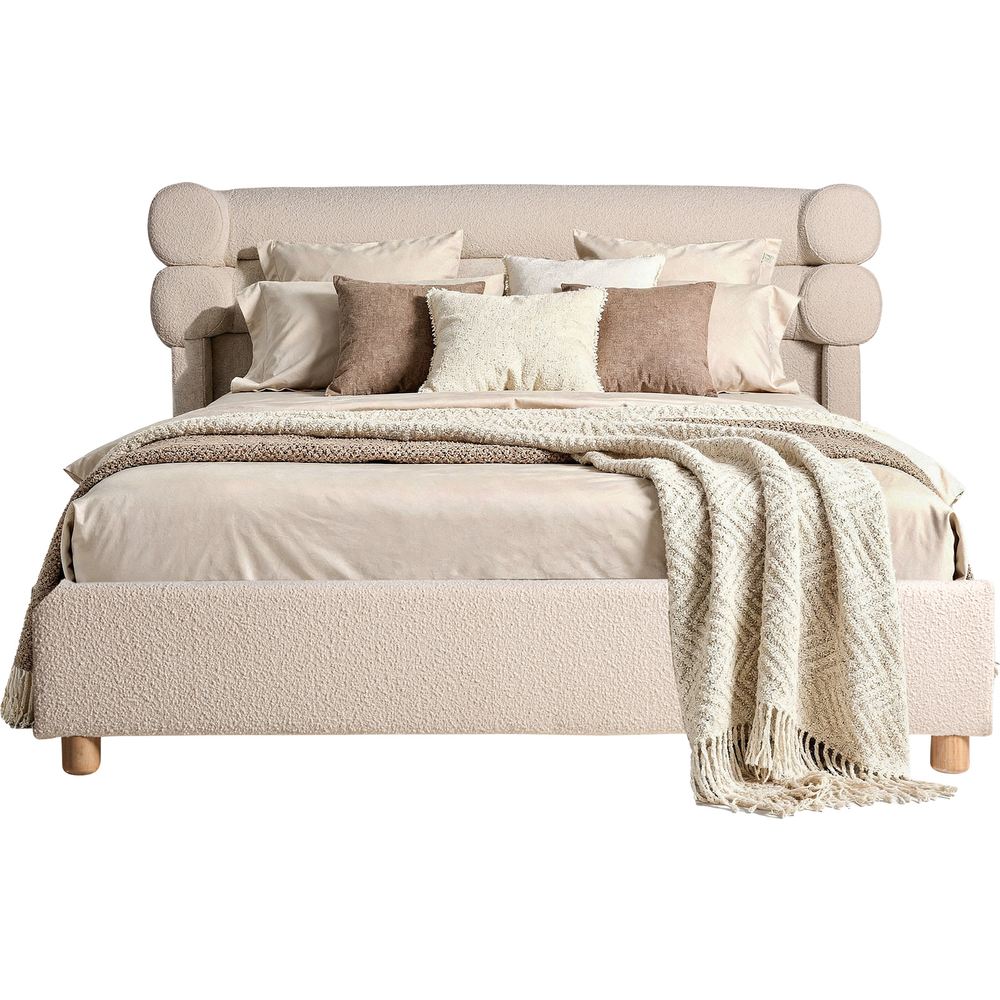 Letto matrimoniale bouclé chic Chiarì