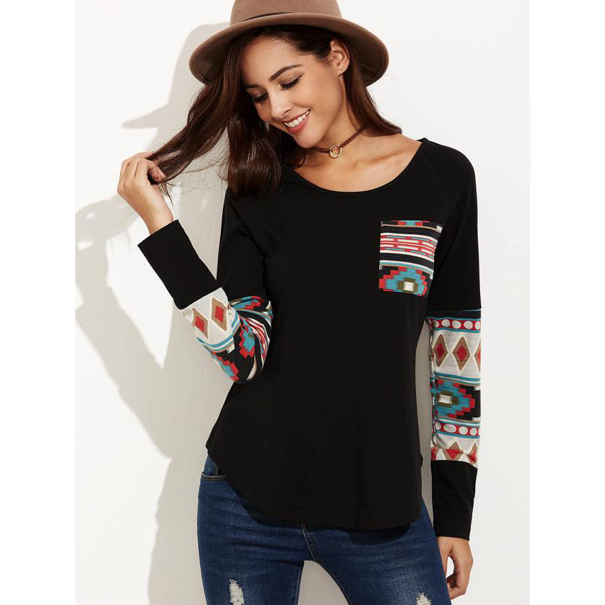 Maglia con motivo azteco