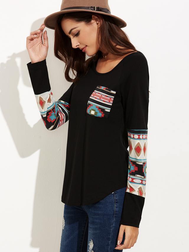 Maglia con motivo azteco