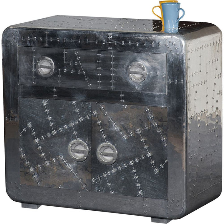 Buffet vintage 2 ante alluminio aviatore