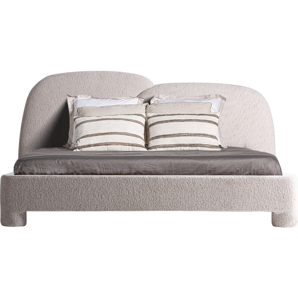 letto imbottito di design in camera da letto elegante