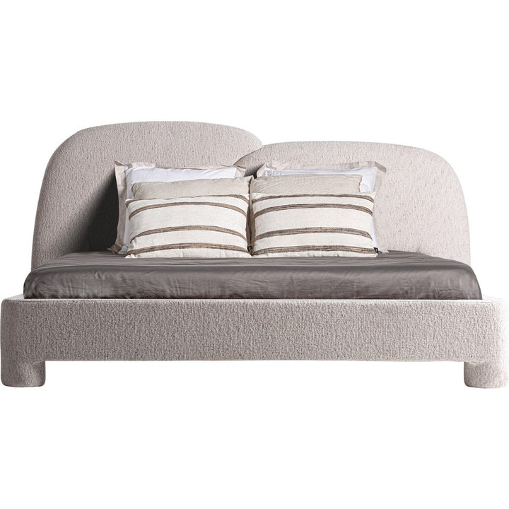 letto imbottito di design in camera da letto elegante