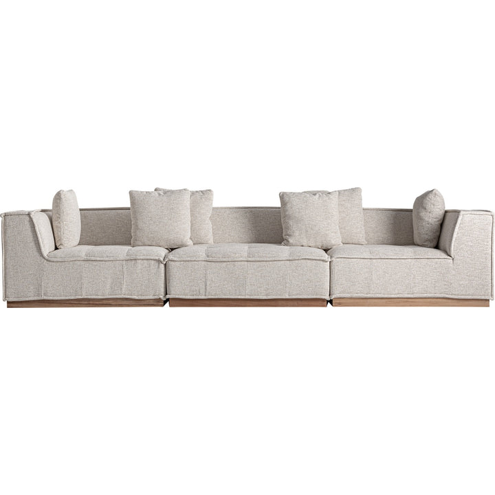 Divano outdoor modulare Olpe VICAL con rivestimento beige.