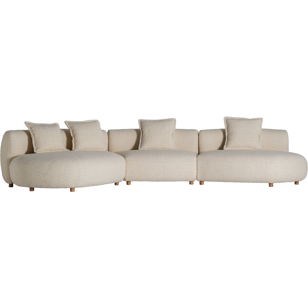 Divano modulare curvo Zakupi VICAL beige per soggiorni contemporanei.