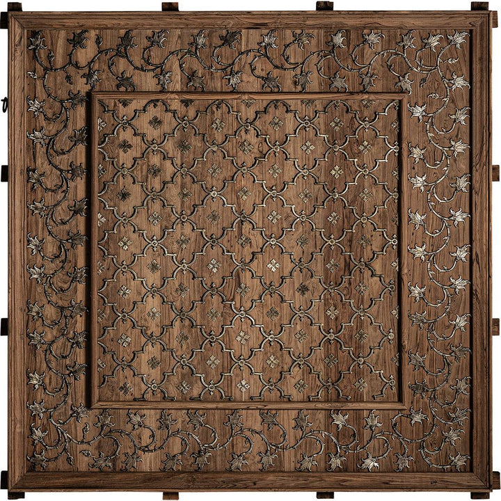 pannello decorativo orientale legno mango marrone invecchiato