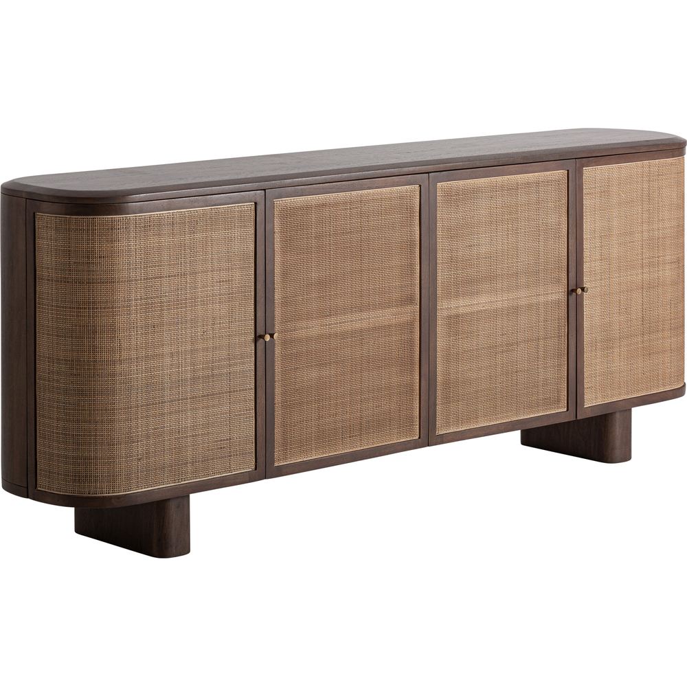 Credenza Organic Contemporary in Legno e Rattan