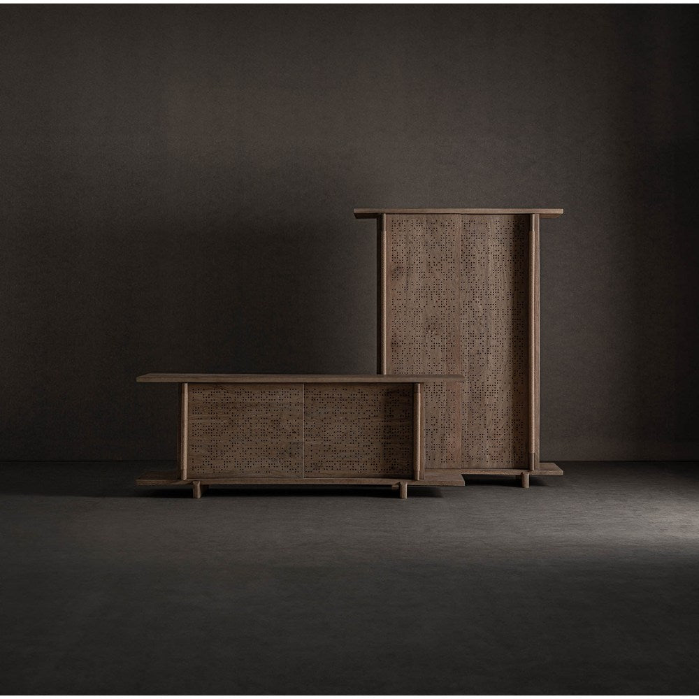 Madia Etnica in Legno Naturale Stile Wabi Sabi