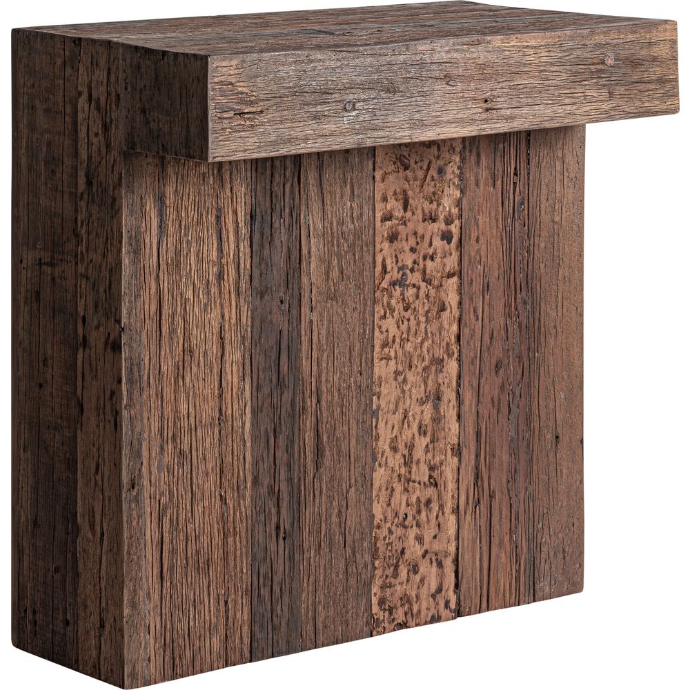 Modulo centrale per bancone bar in legno massello di recupero
