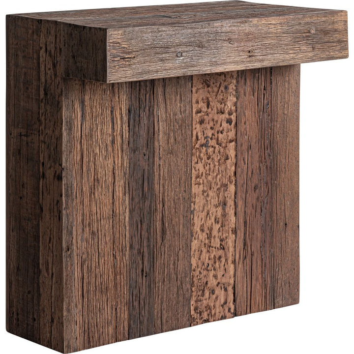 Modulo centrale per bancone bar in legno massello di recupero
