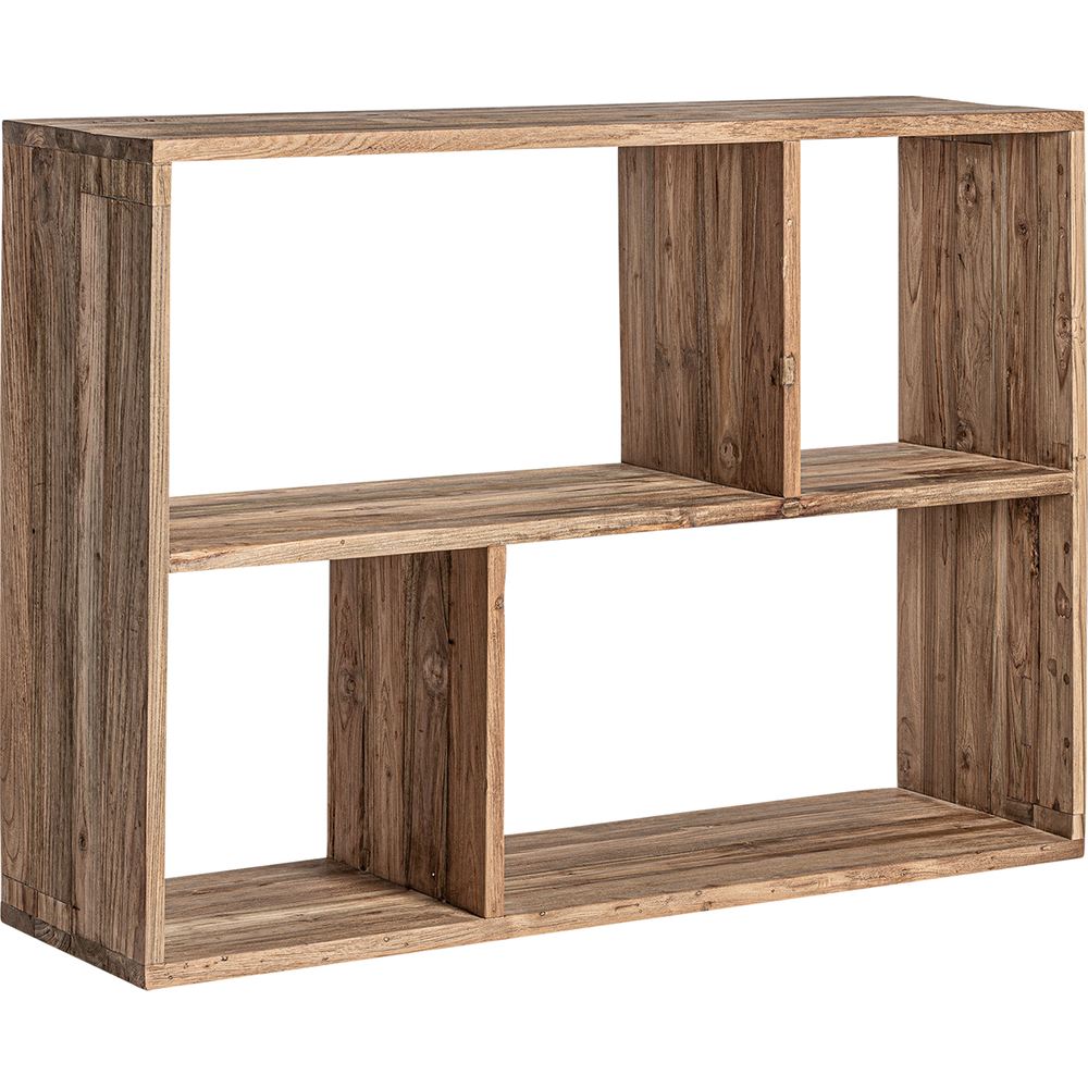 Libreria coloniale chic in teak riciclato marrone