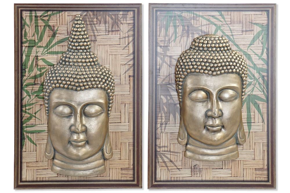 Quadro murale etnico buddha Set 2 Pz