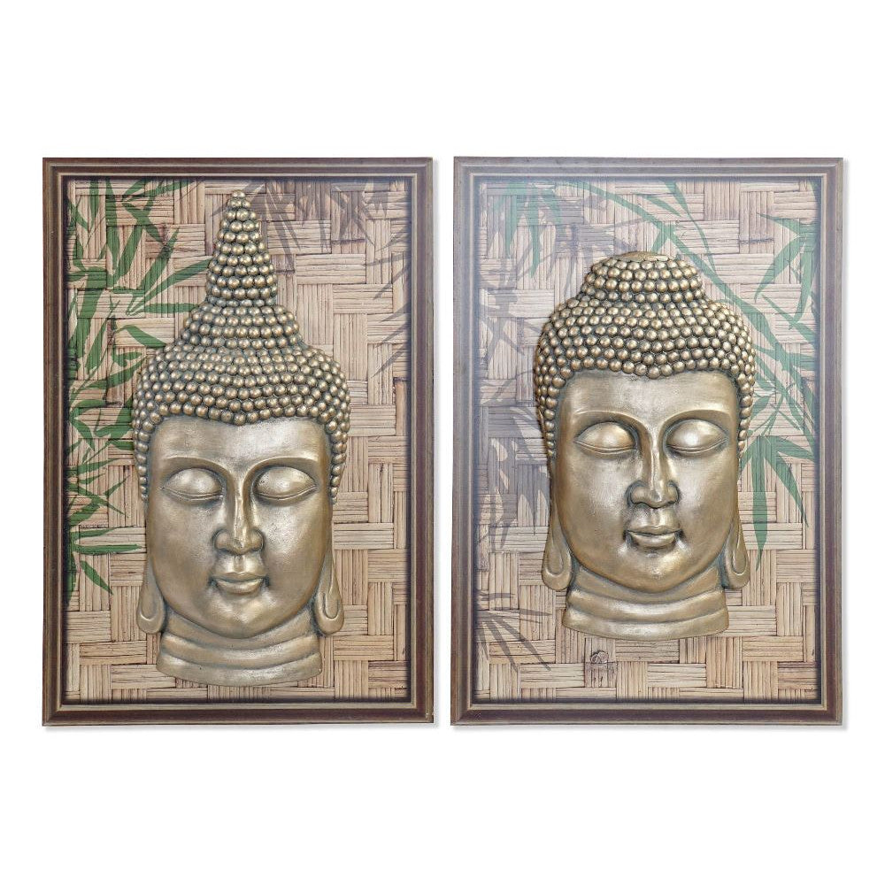 Quadro murale etnico buddha Set 2 Pz