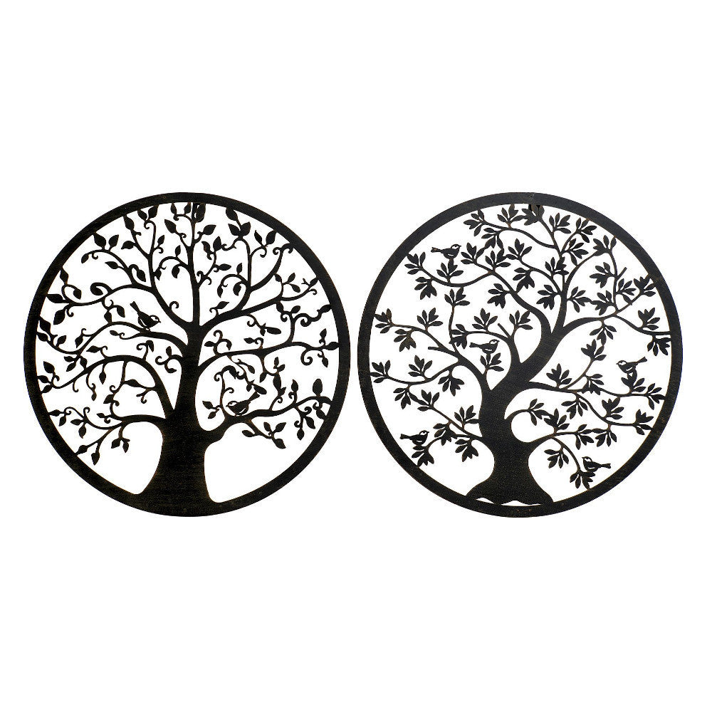 Murale metallo albero della vita Set 2pz
