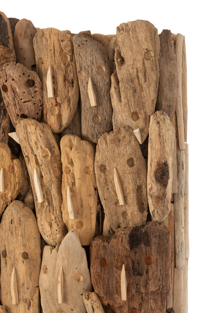 Murale etnico legno naturale