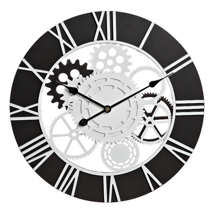 Orologio industrial bianco nero