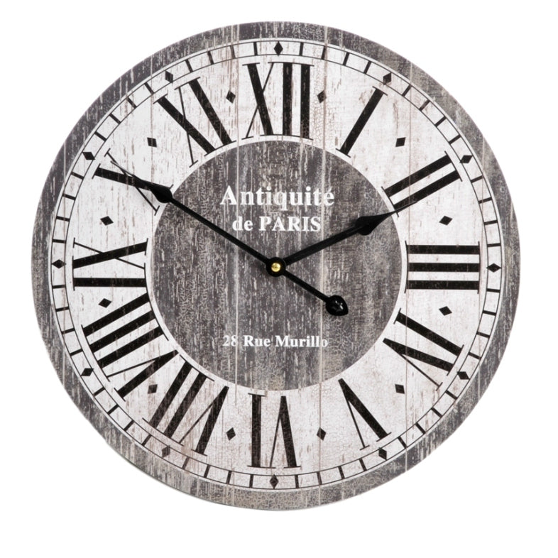 Orologio shabby legno decapato
