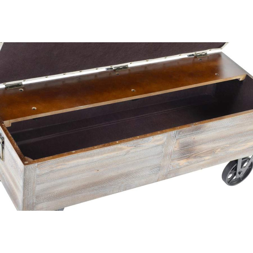 Cassapanca industrial con schienale