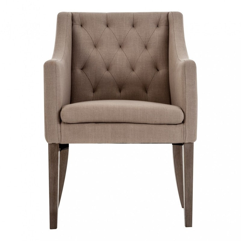 Poltrona in lino capitonnè