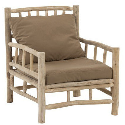 Poltrona in teak naturale