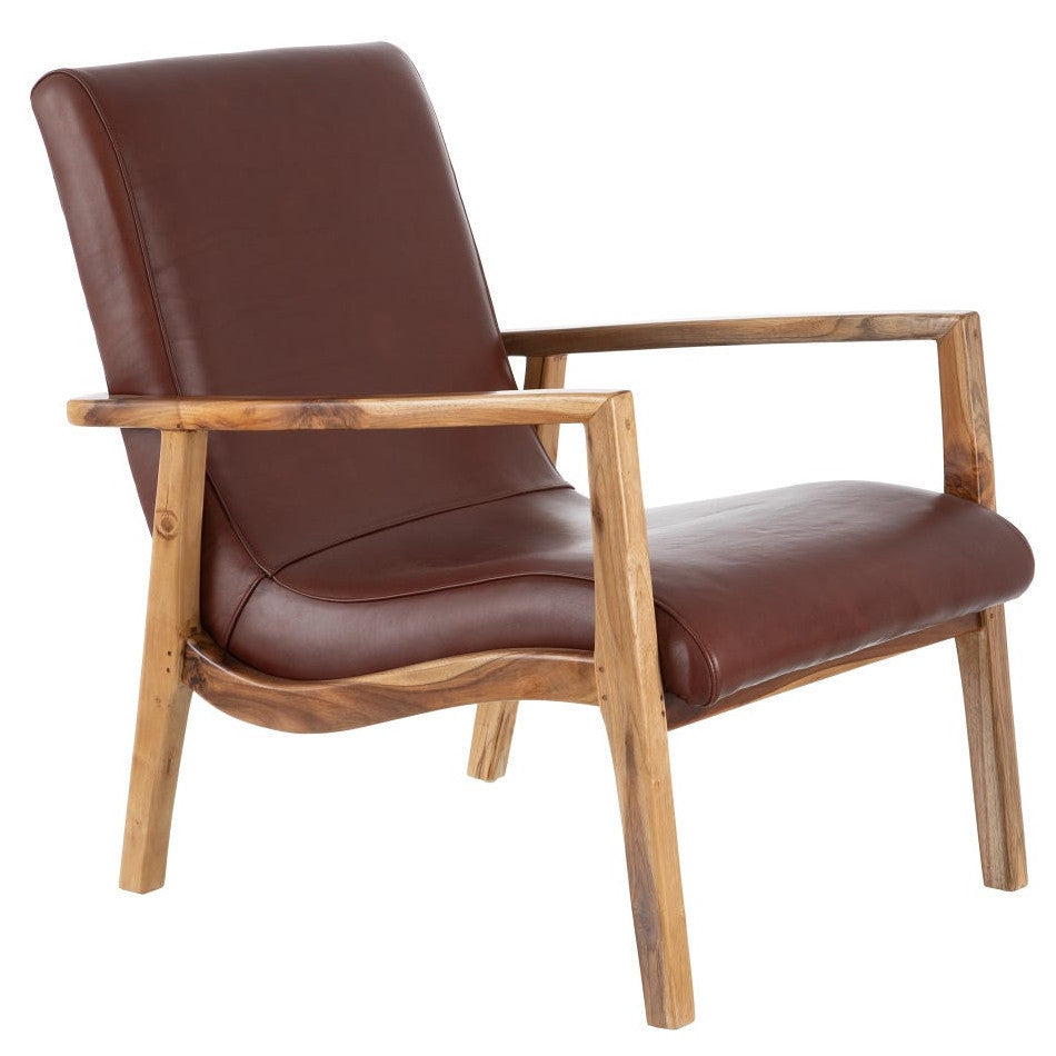 Poltrona vintage pelle marrone