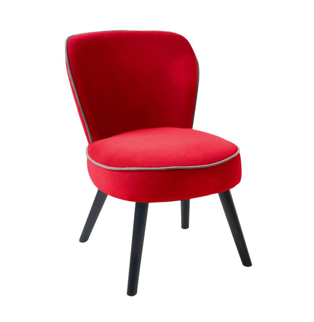 Poltroncina rossa bordo grigio