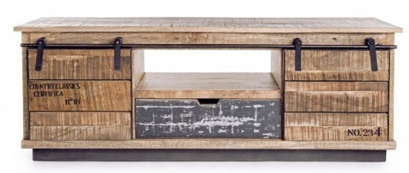 Porta tv industrial etnico