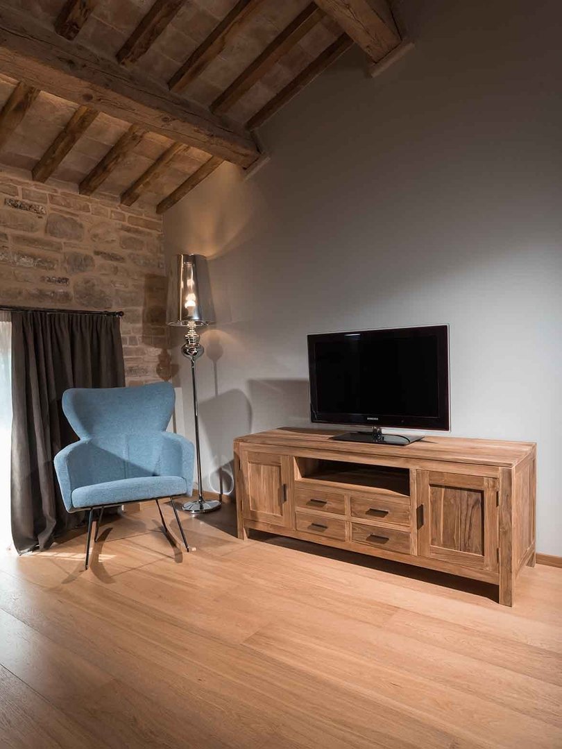Porta tv legno teak country chic