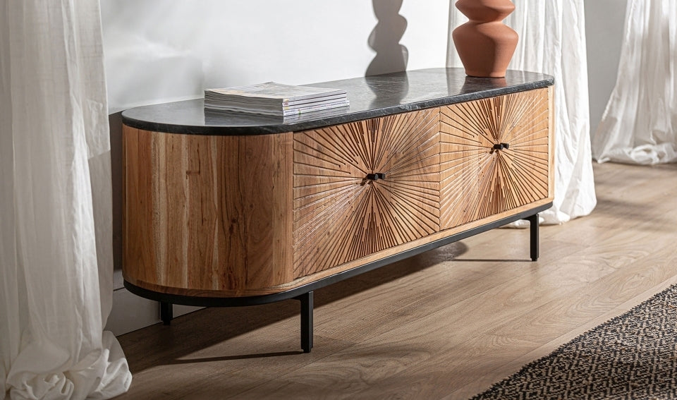 Mobile TV elegant chic piano marmo