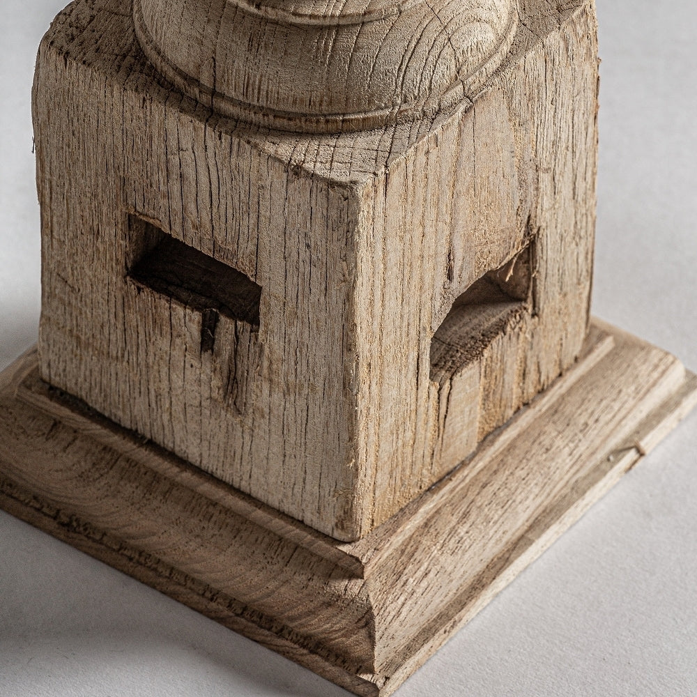 Portacandela stile etnico in teak