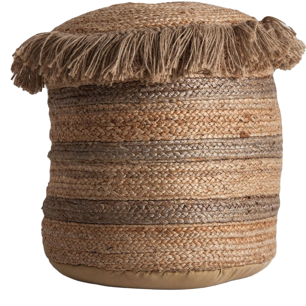 Complemento d’arredo in juta e cotone per ambienti etnici raffinati