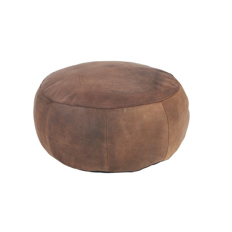 Pouff tondo pelle