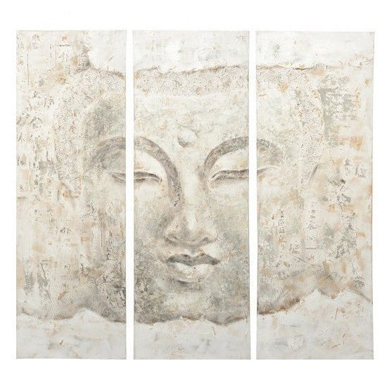Quadro buddha bianco