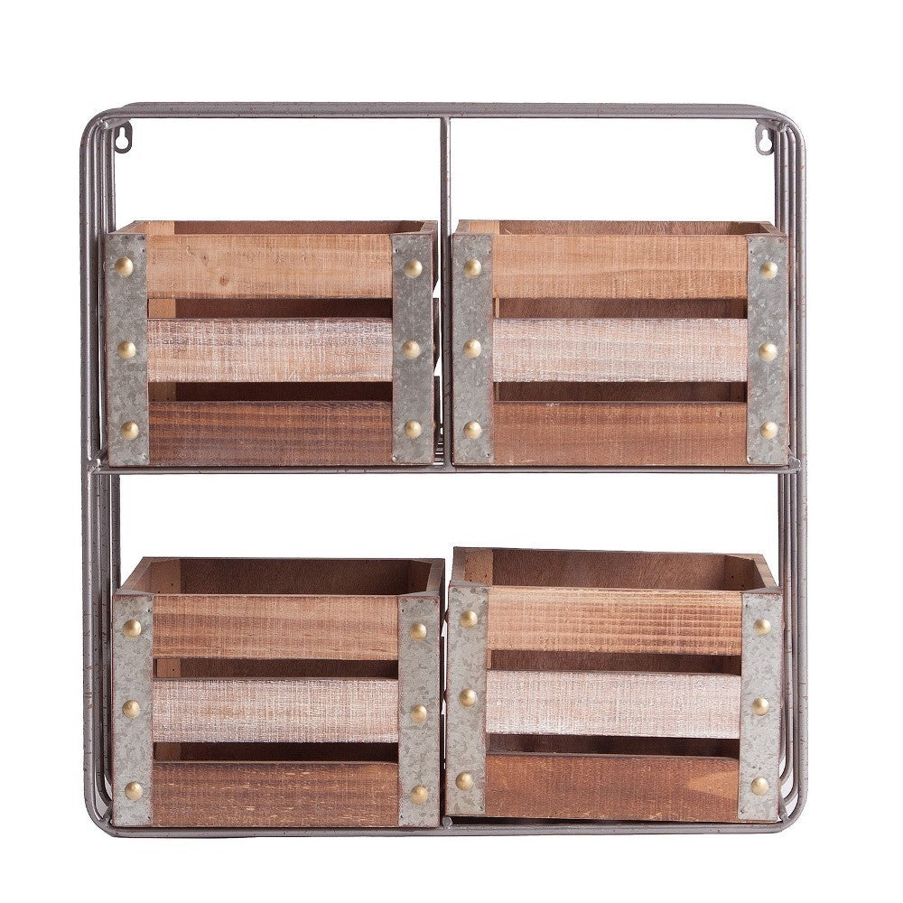 Scaffale muro industrial cassetti