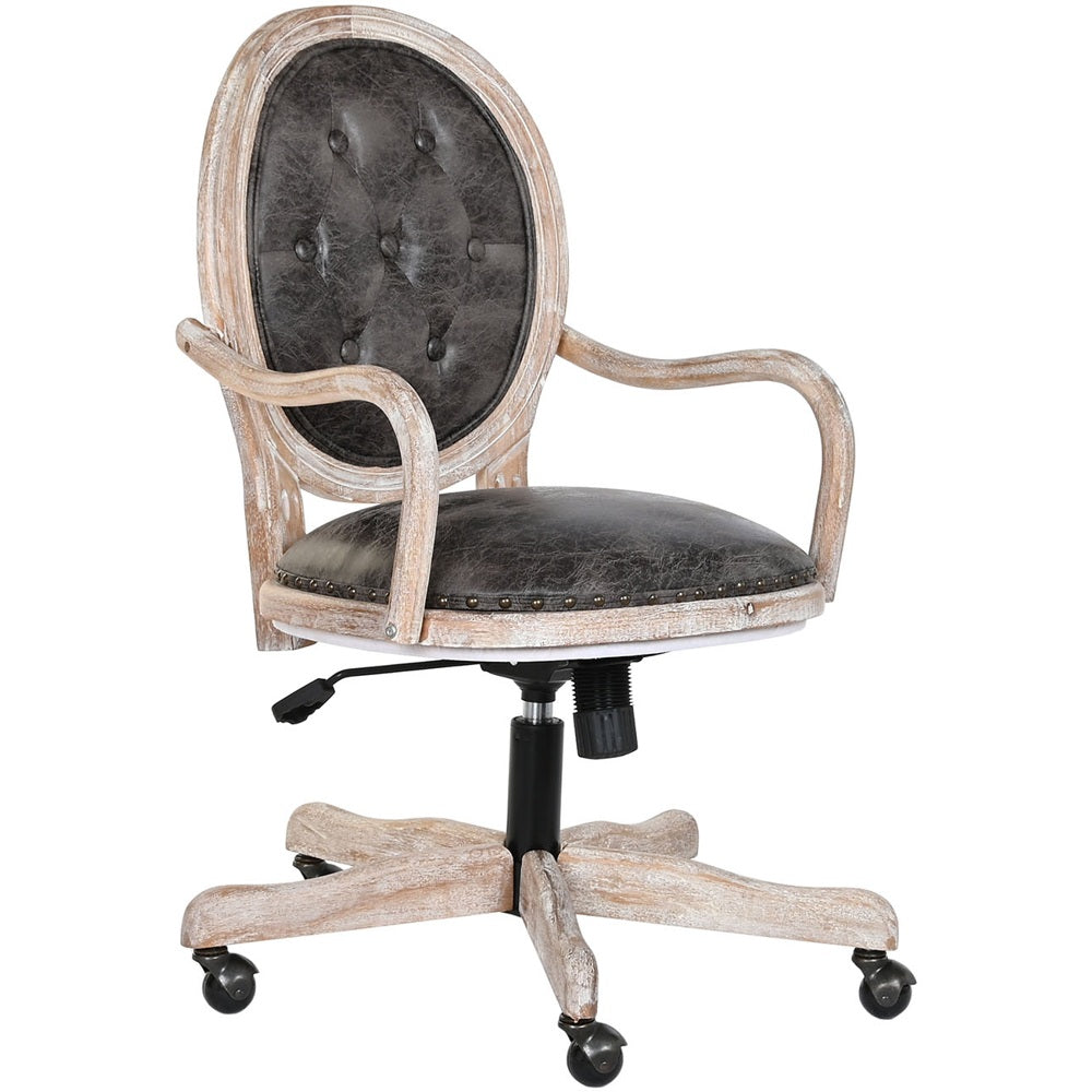 Sedia girevole vintage francese per ufficio