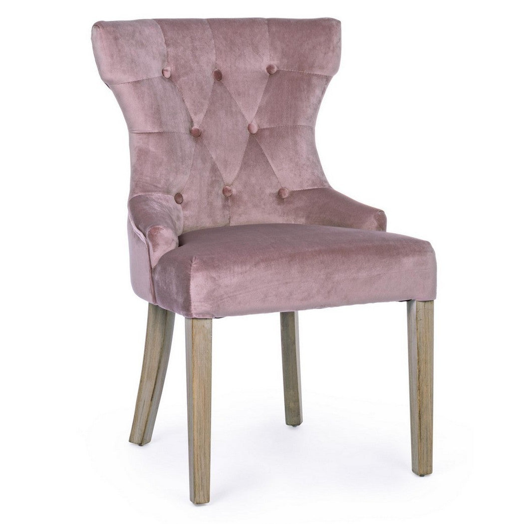 Sedia design francese rosa antico