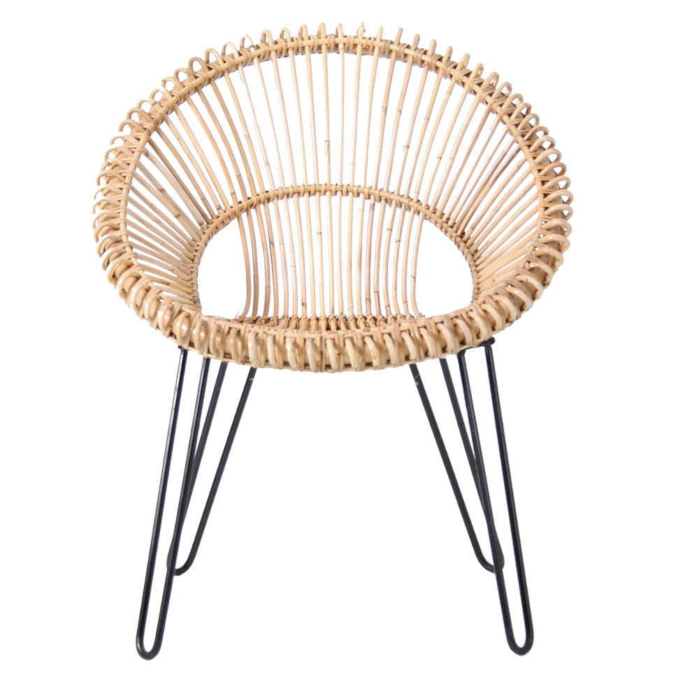 Sedia glam fibra di rattan