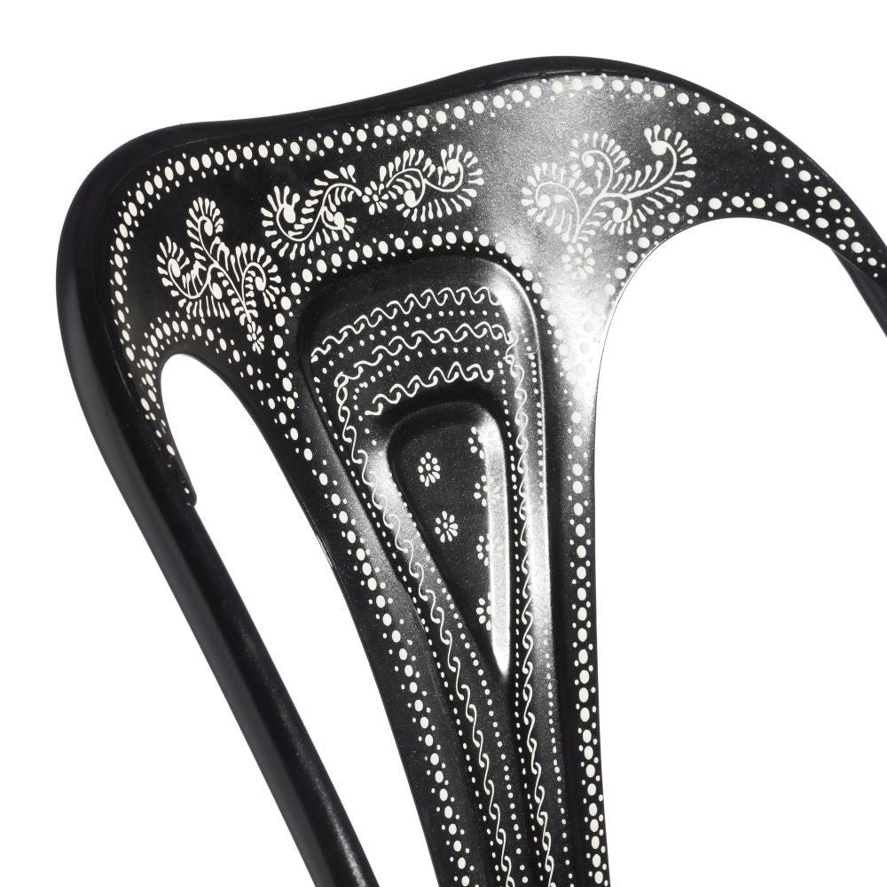 Sedia vintage in ferro nero