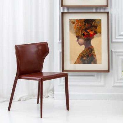 Sedia vintage design in pelle