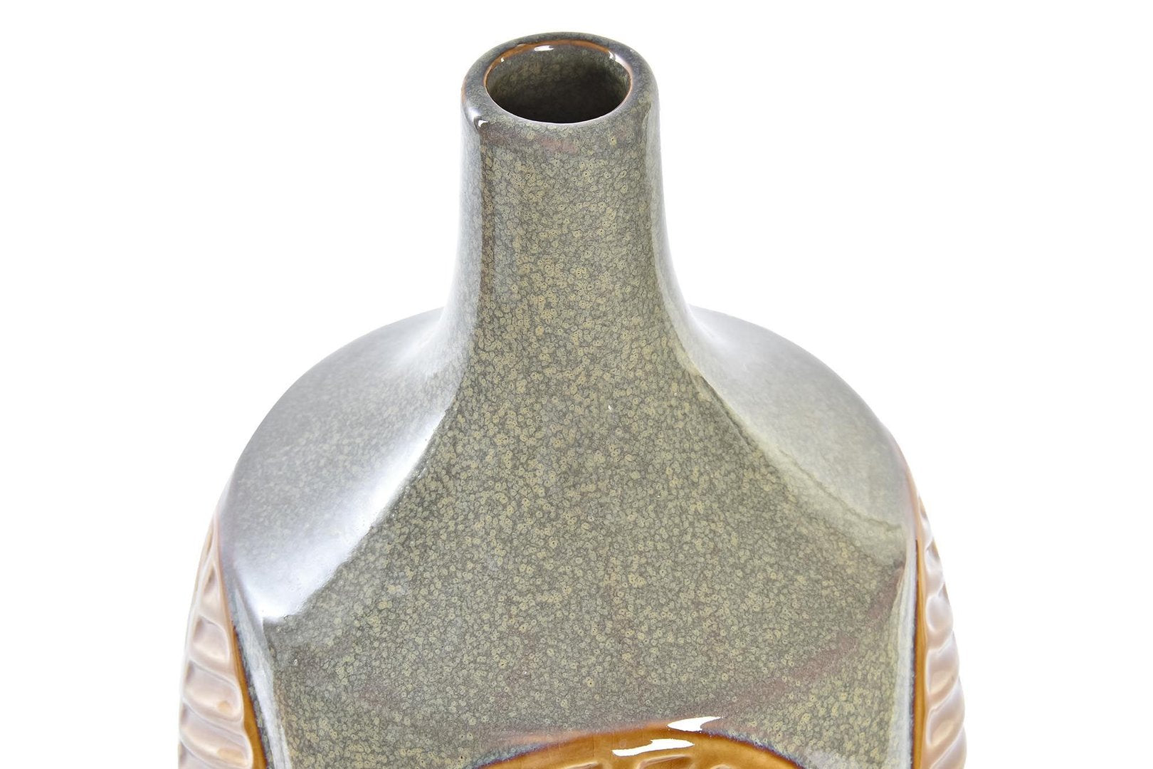 Set 2 Vasi multicolor foglia porcellana