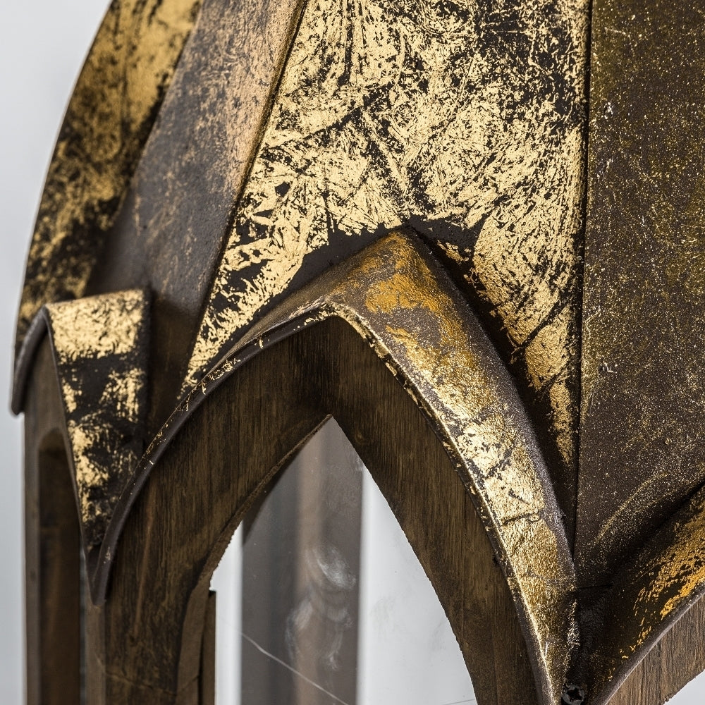 Set 2 lanterne gotiche dorate