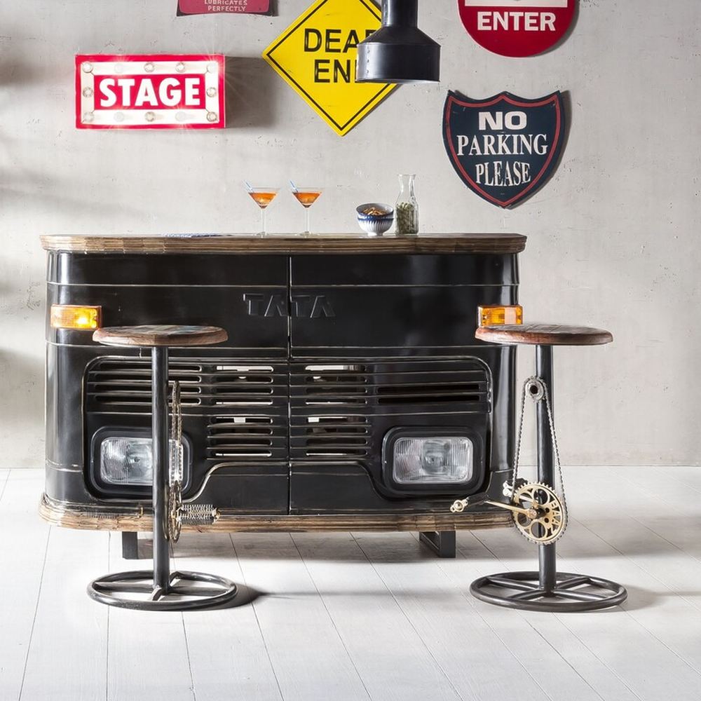 Sgabello bar industrial alto