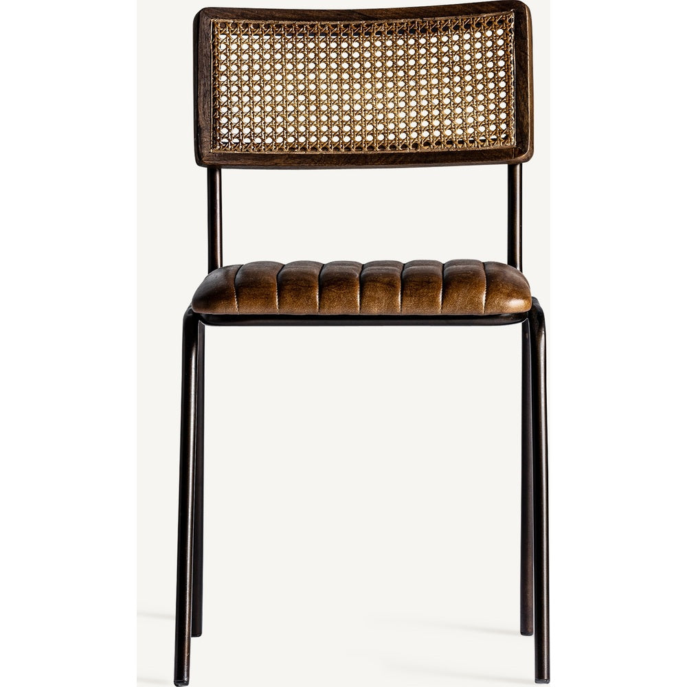 Sedia vintage in cuoio