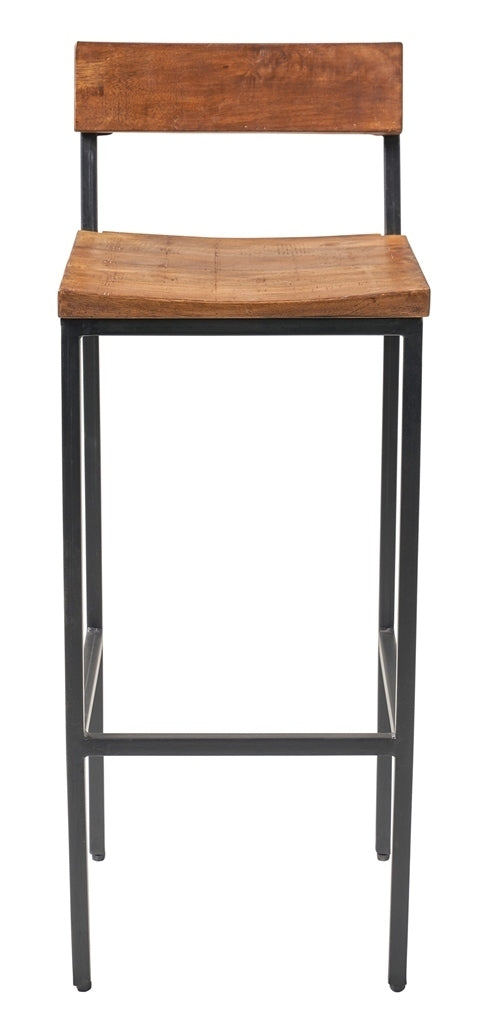 Sgabello industrial con schienale